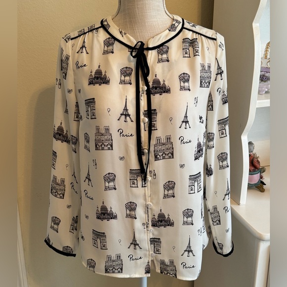 Talbots Tops - Talbots Paris Print Blouse